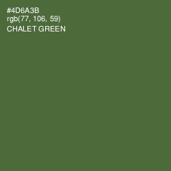 #4D6A3B - Chalet Green Color Image